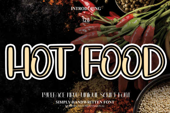 Hot Food: A Bold Handwritten Font for Creative Projects